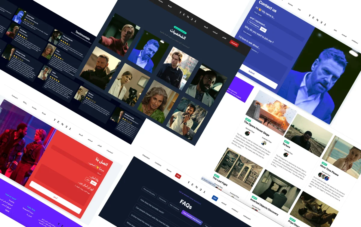 Jahia TENET Template Set Components and Page Layouts